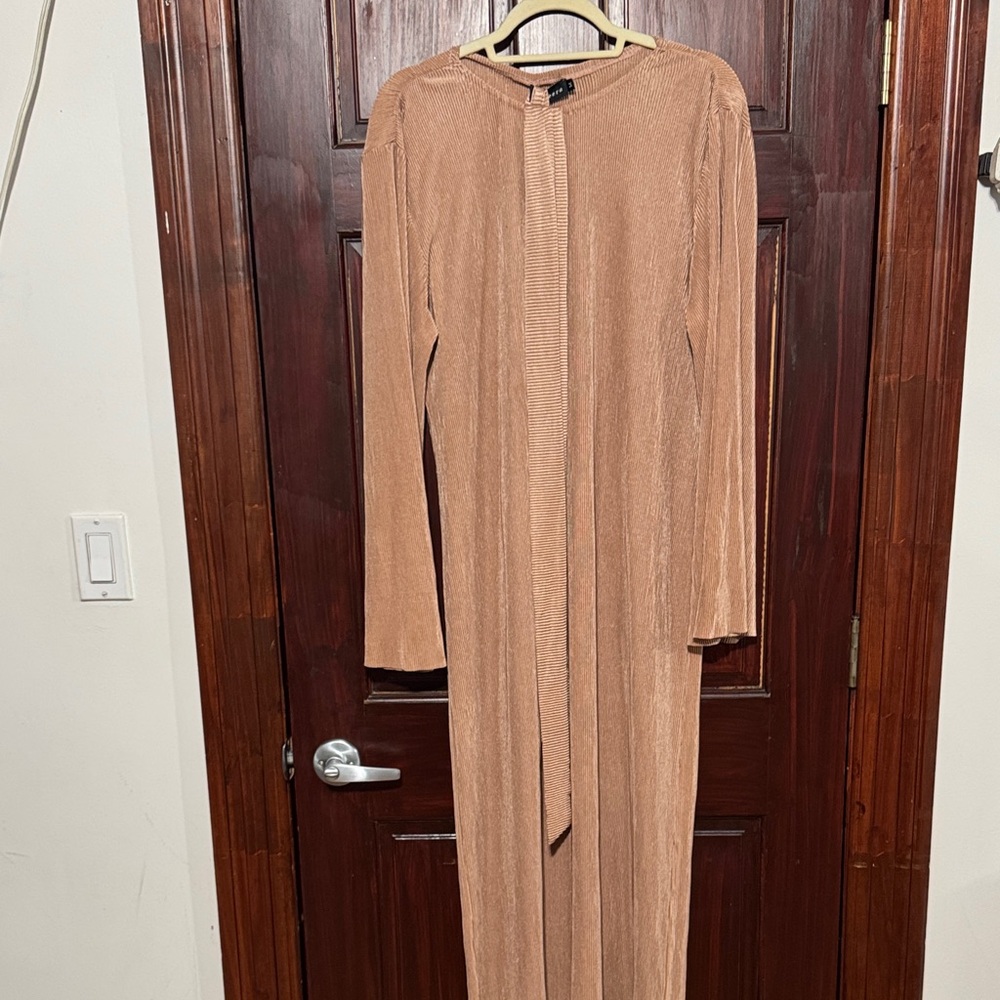 Elegant Tan Maxi Dress